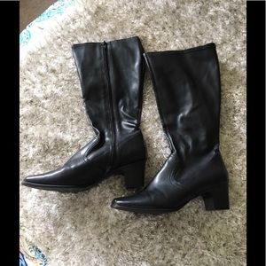 Black mid calf boots by George